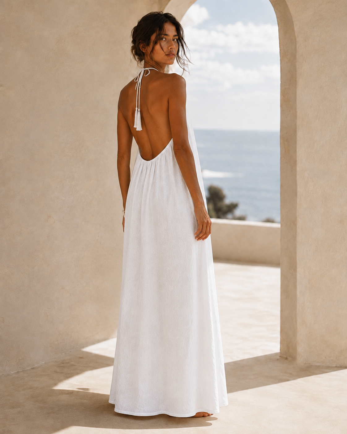 Timeless White Linen Dress